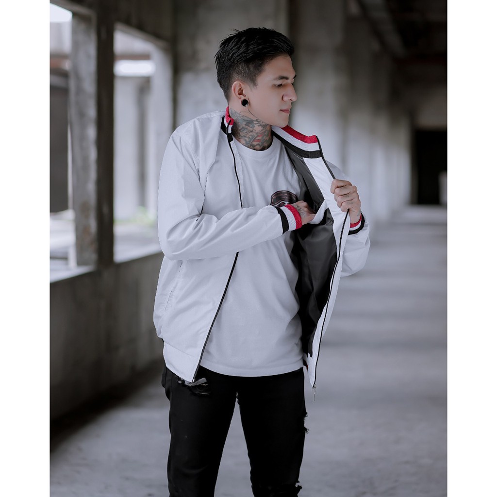 Jaket BaseBall Harrington  - Original Indigo / Cagoule  -  Jaket Distro Bandung - HITAM