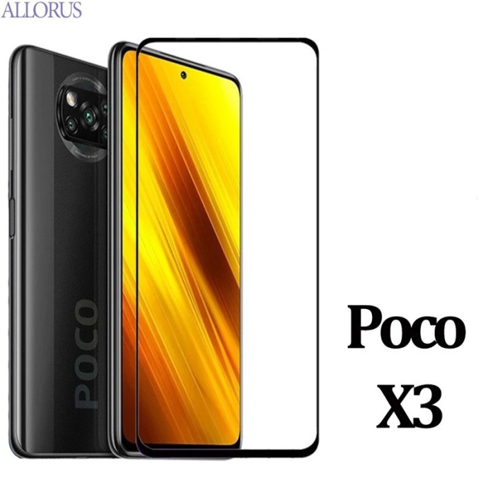 TEMPERED GLASS FULL LEM POCO X3 NFC FULL LEM 9D POCO X3 NFC