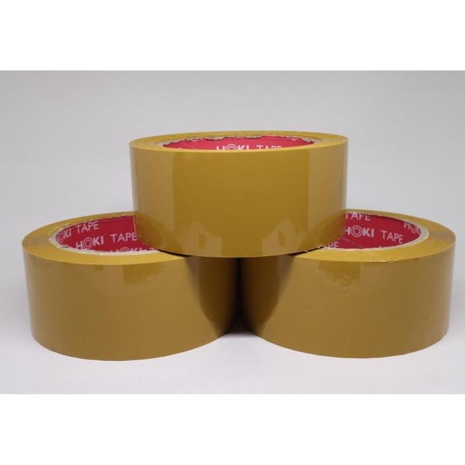 

PROMO PROMO GOJEK / GRAB 1 DUS LAKBAN BENING/COKLAT HOKI TAPE 100 YARD FULL