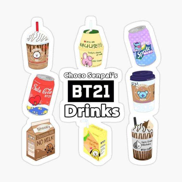 

Stiker bt21 drink(isi 18)