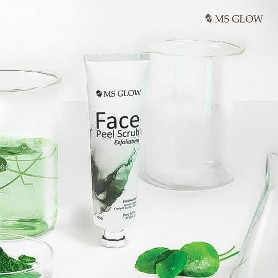 MS GLOW Face Peel Scrub mengangkat komedo