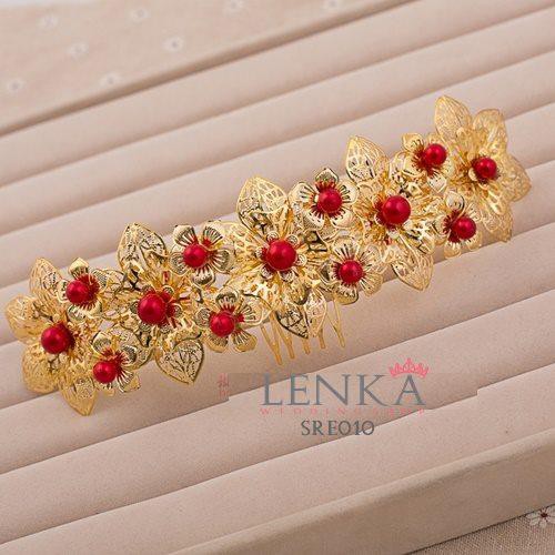 LENKA AKSESORIS SANGGUL WEDDING SIRKAM RAMBUT GOLD WANITA SRE010