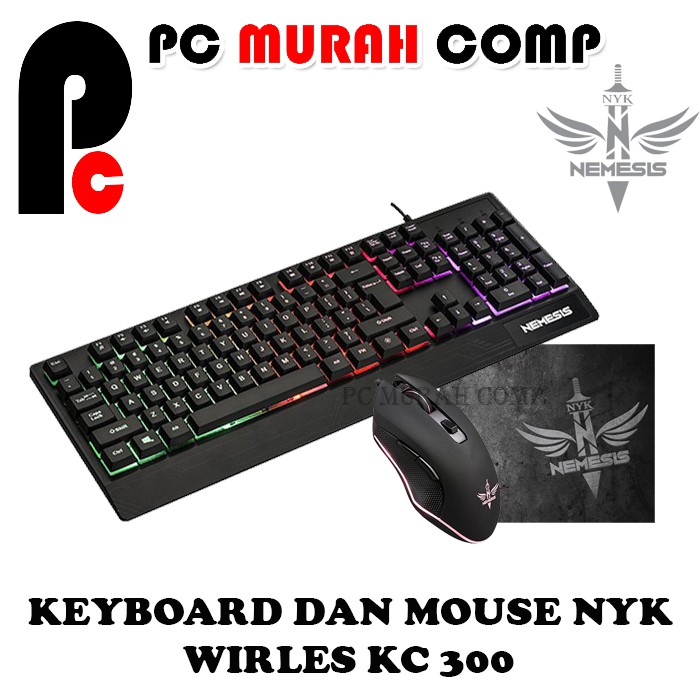 Keyboard Mouse Mousepad Combo Gaming Set Nemesis NYK KC300 Drake