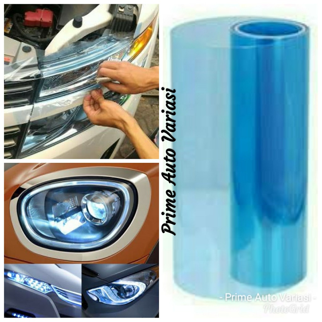 Jual Stiker Lampu Hybrid Sticker Light Blue Uk Cm X Cm Shopee