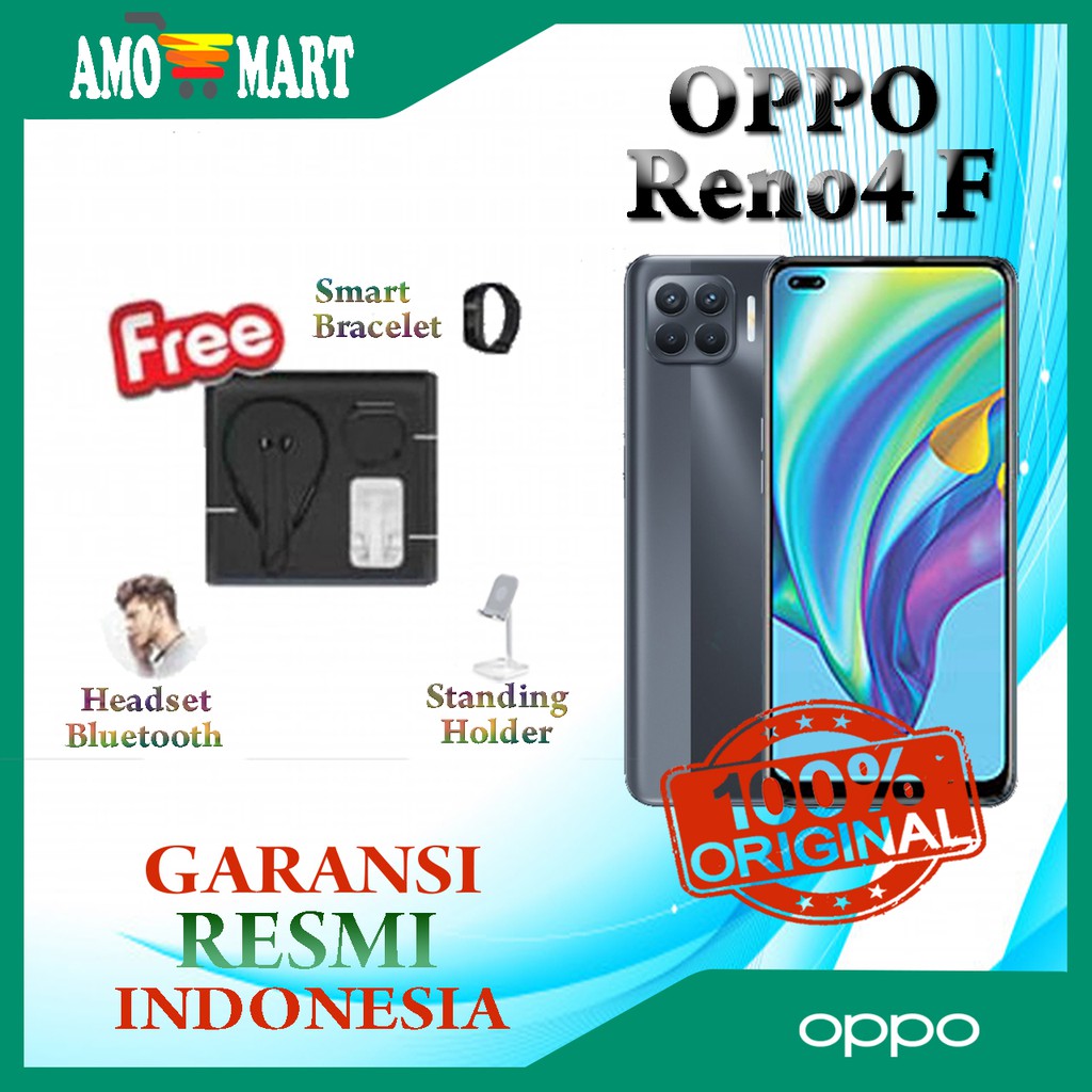 Promo Cuci Gudang Hp  HP BARU OPPO RENO 4 F 4F RENO4F RAM 8/128 GB NEW 100% ORI GRS RESMI INDONESIA