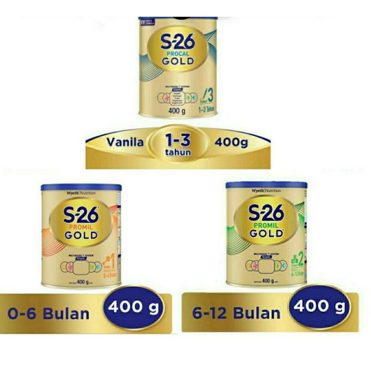 

TL990 S26 gold promil tahap 1, promil tahap 2 & procal tahap 3 - 400gr Promo Awal Tahun