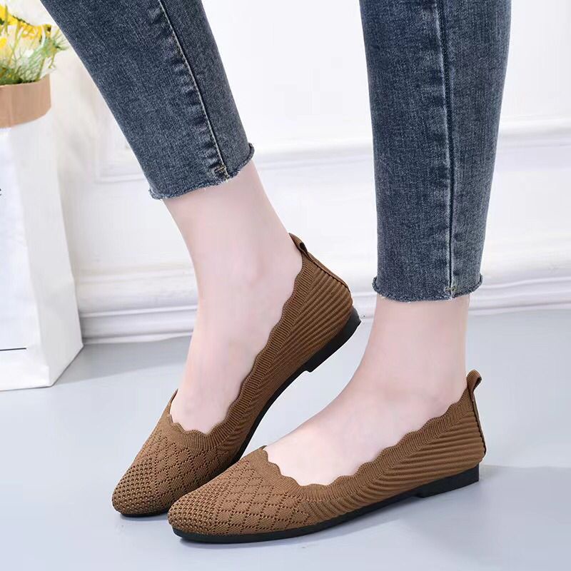 Permata  Sepatu Flat Shoes Wanita Import A05 Premium Quality  Fliknit Shoes