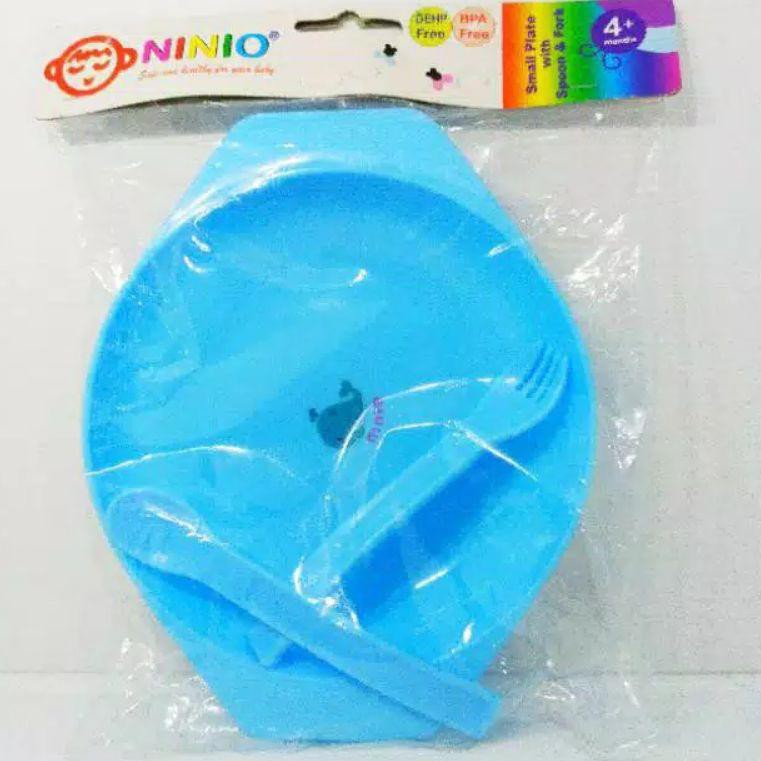 homimart I NINIO Piring Sendok Garpu F330 / Set Makan Bayi