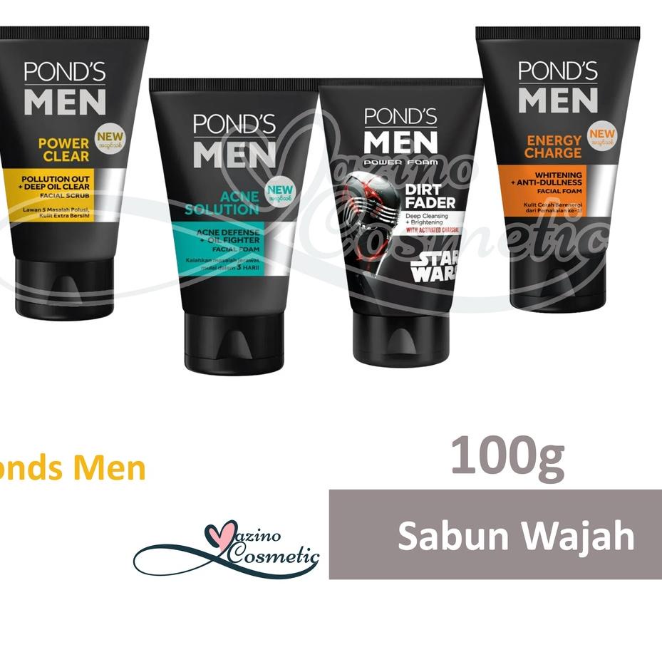 Ponds Men Facial Foam Acne Solution | Energy Charge | Power Clear | Bright Boost | Dirt Fader 100g