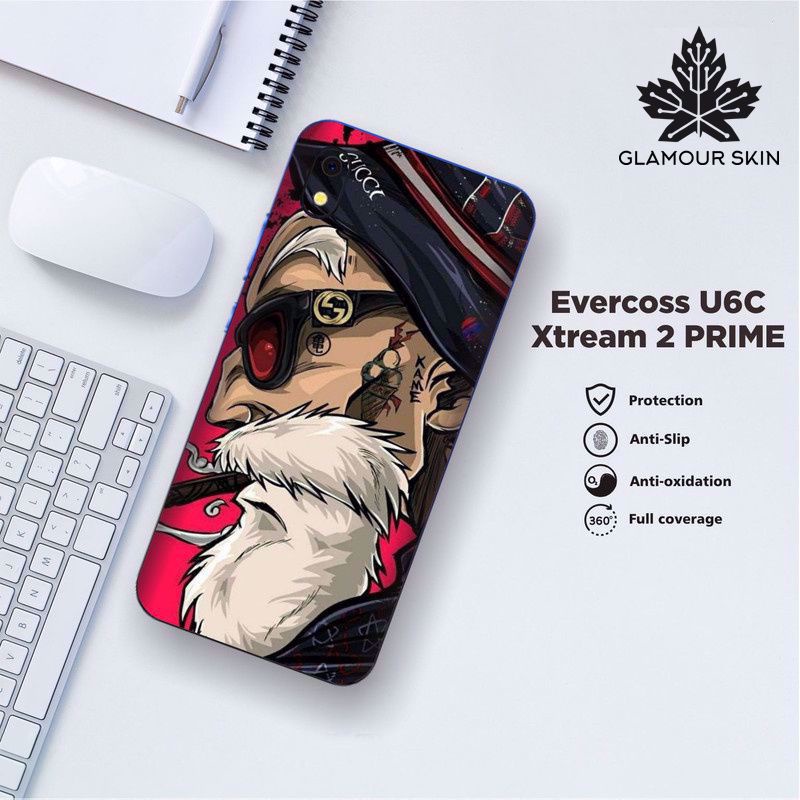 *(Dapat2PCS)* EVERCOSS U6C XTREAM 2 PRIME Garskin Case/Stiker Protector Motif OLD MAN