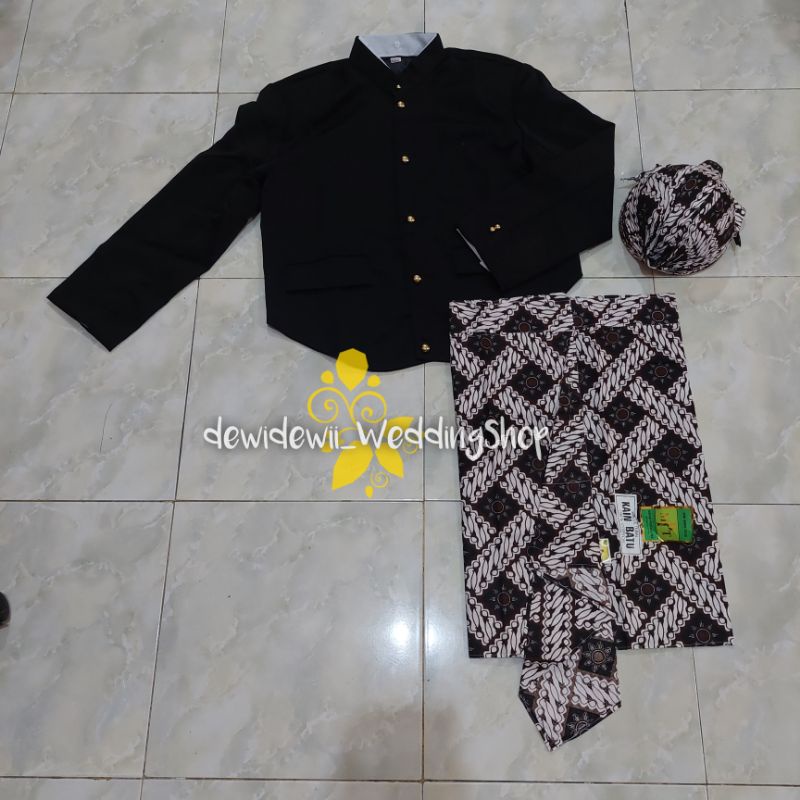 [1 Set] Sapit Urang + Beskap + Blangkon Jogja / Adat Jawa - Jogja