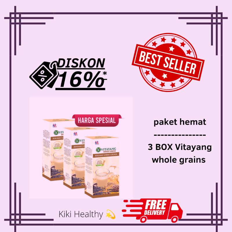 

Vitayang Whole Grains Sereal pengganti Sarapan minuman serbuk Serelia dengan 20biji bijian utuh