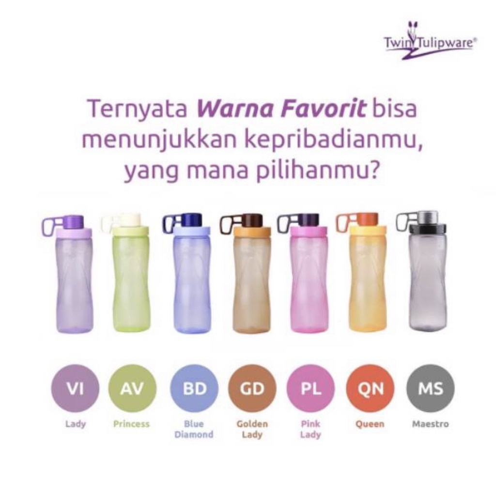 Botol minum Splash Bottle Tulipware