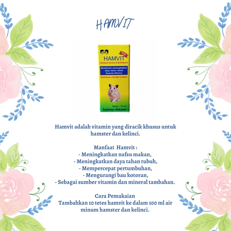 Hamvit (Vitamin untuk Hamster dan Kelinci)