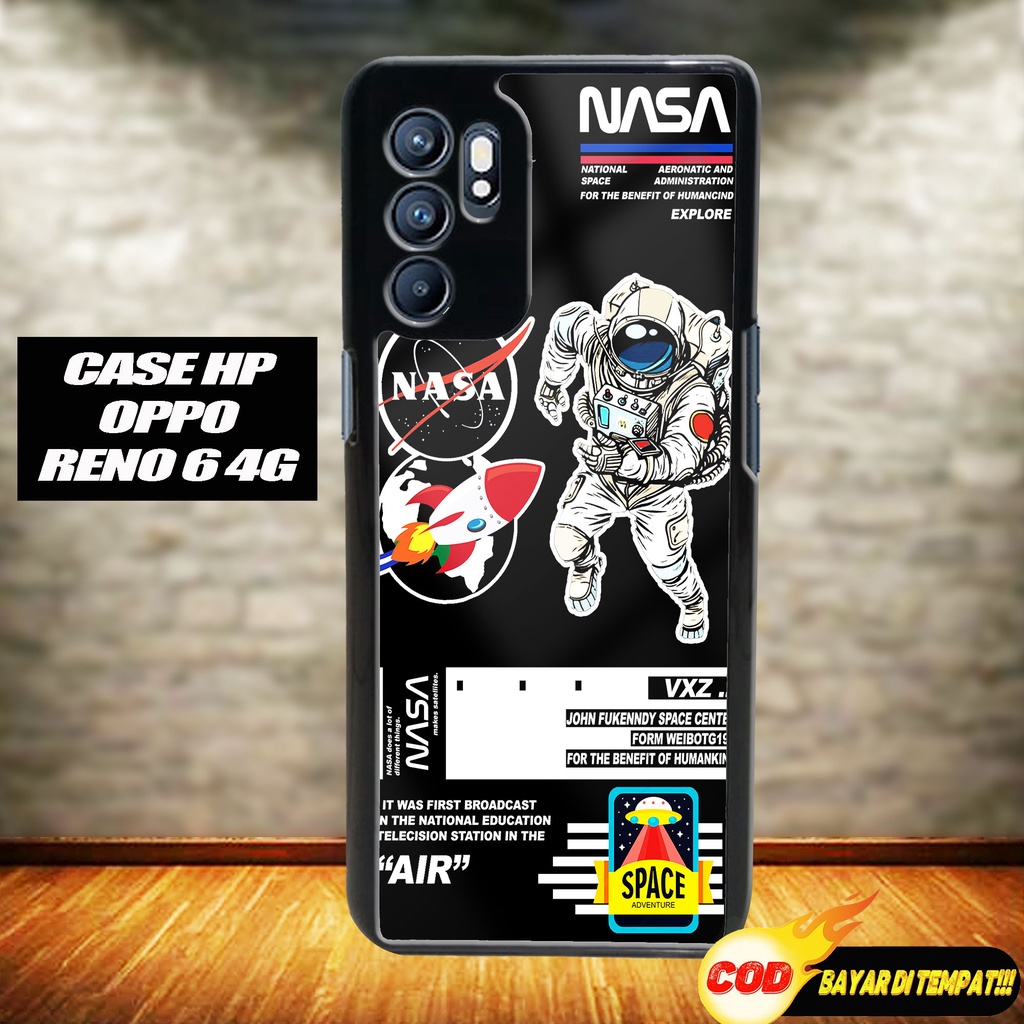 Case OPPO RENO 6 4G [NASA ASTRONOT] Fashion Case OPPO - Case Hp OPPO - Case Murah - Case Terlaris -C
