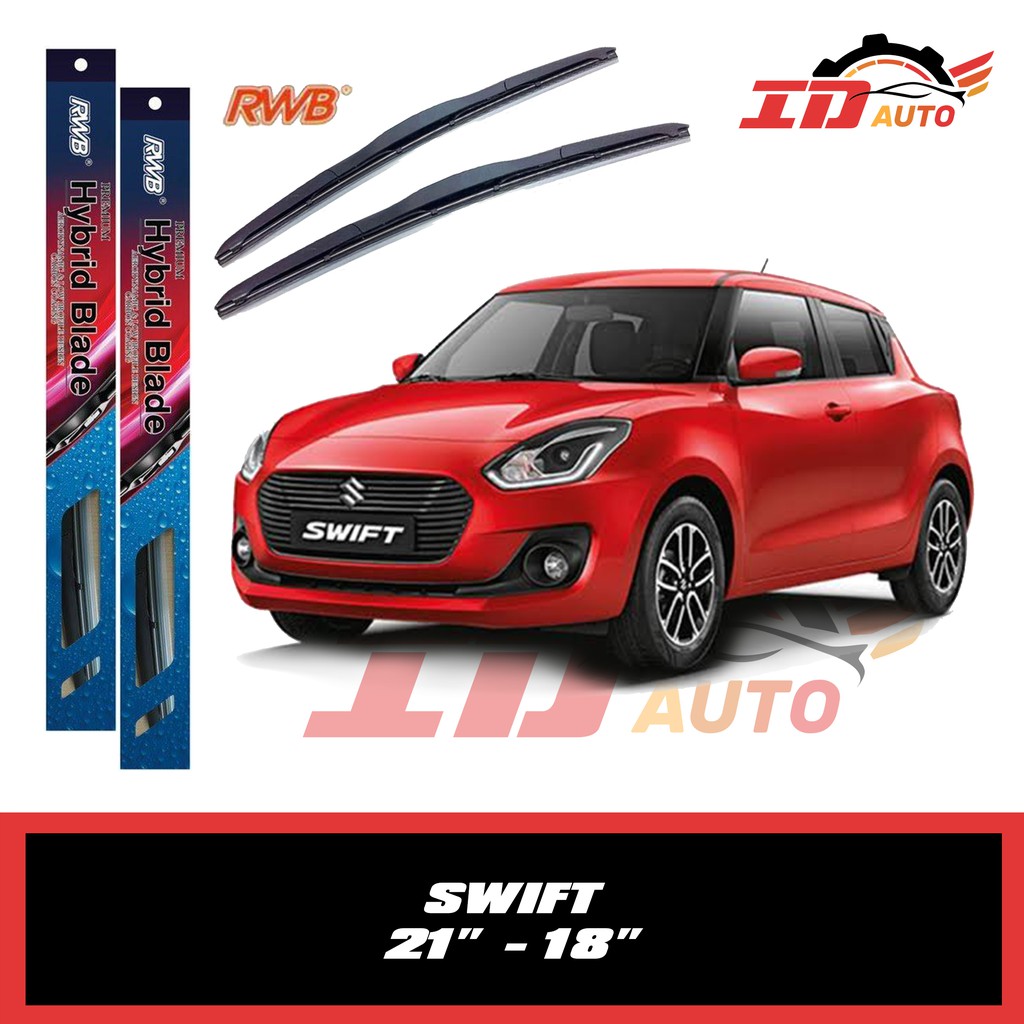 WIPER SWIFT SET UKURAN 21 DAN 18 MERK RWB