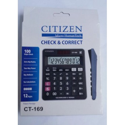 

Stok Ready KALKULATOR CITIZEN CT 169 KALKULATOR 12 DIGIT CHECK DAN CORRECT Limited