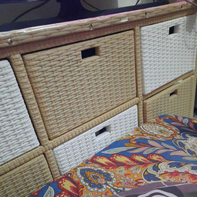 Lemari / Laci Rotan Sintetis Isi 6 Model Samping