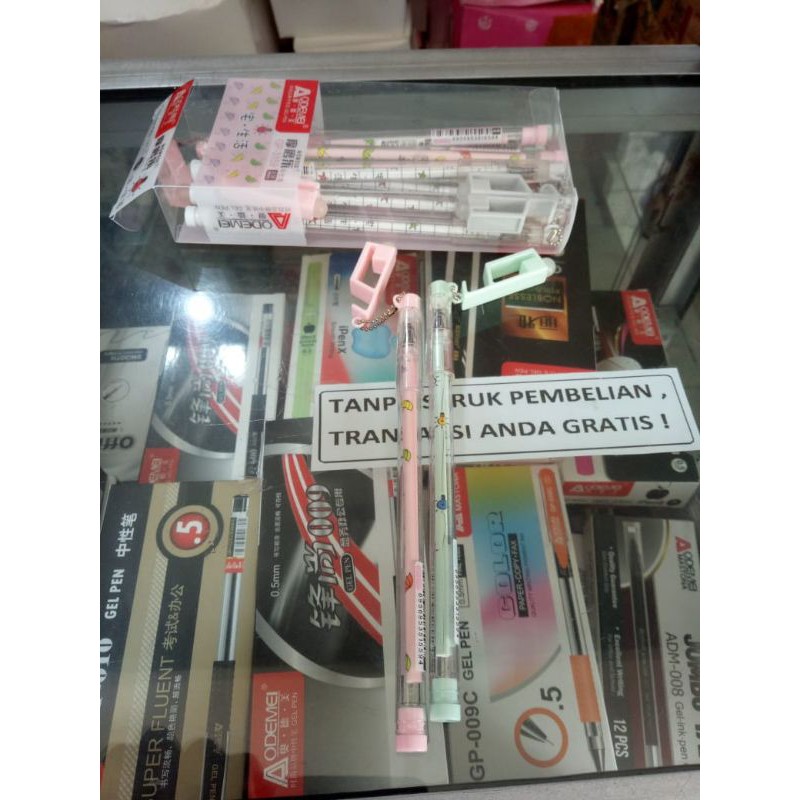 

PEN GEL AODEMEI GANTUNGAN BISA DI HAPUS ISI 12PCS
