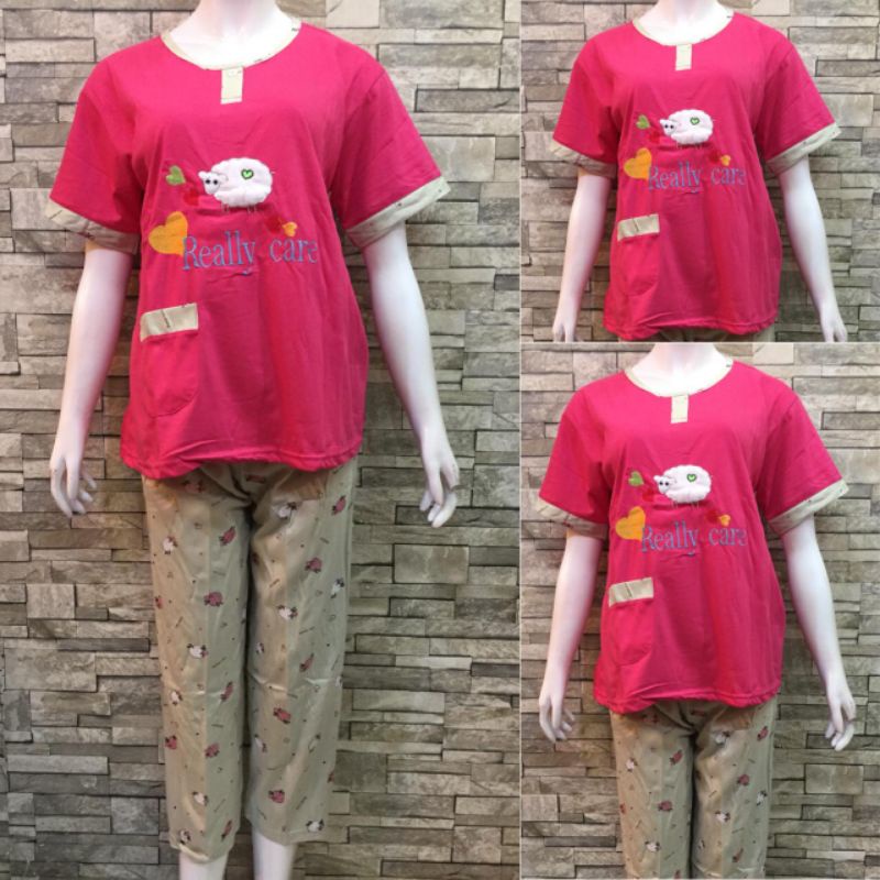 CP SIELIE WARNA | BAJU TIDUR DEWASA| PIYAMA | COD-6019 Pink