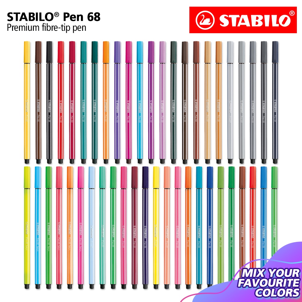 

STABILO Pen 68 47 Warna Boleh Mix Premium Pen Grosir