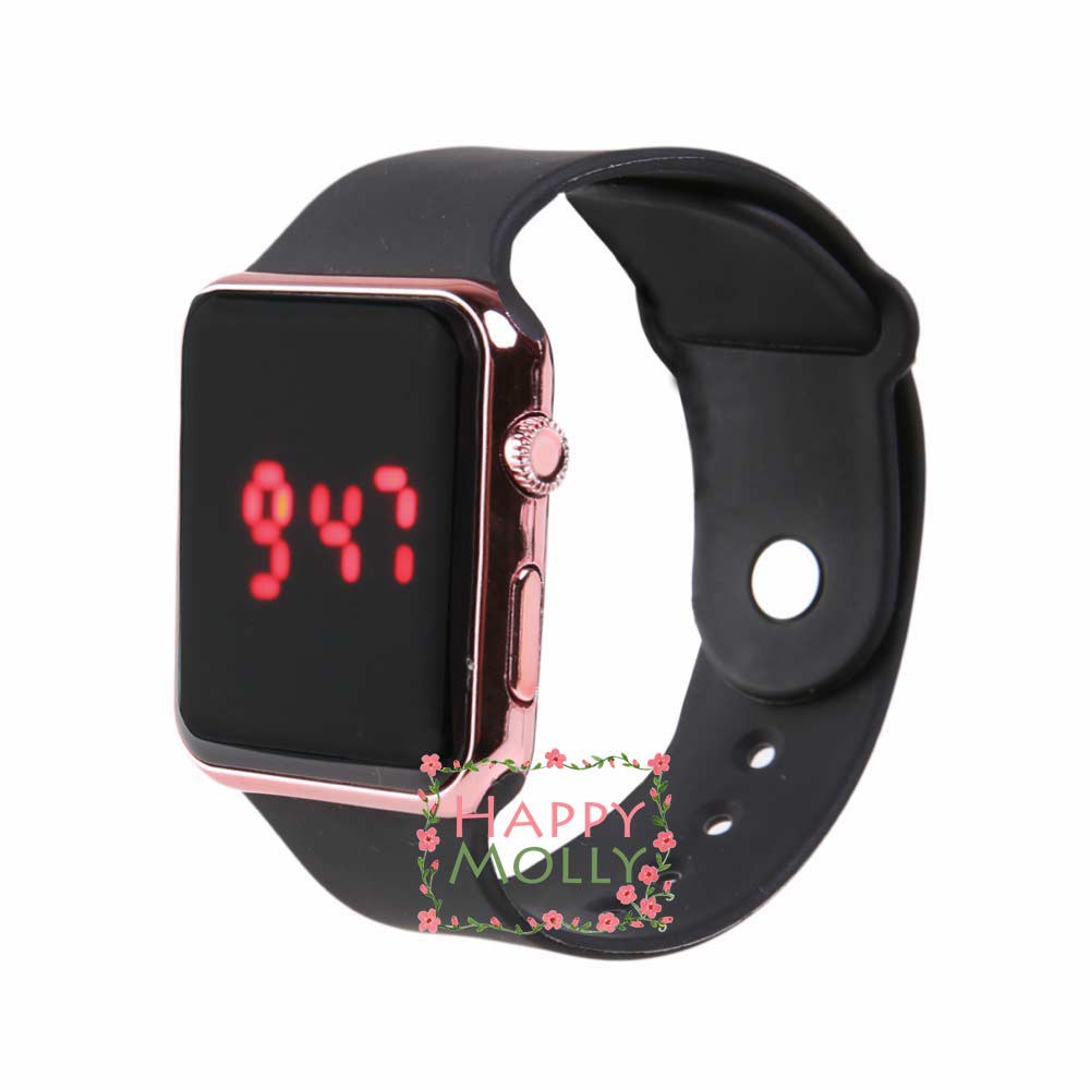 LED Watch - Jam Tangan Digital Pria &amp; Wanita - Strap Rubber ( Group ) FREE STRAP