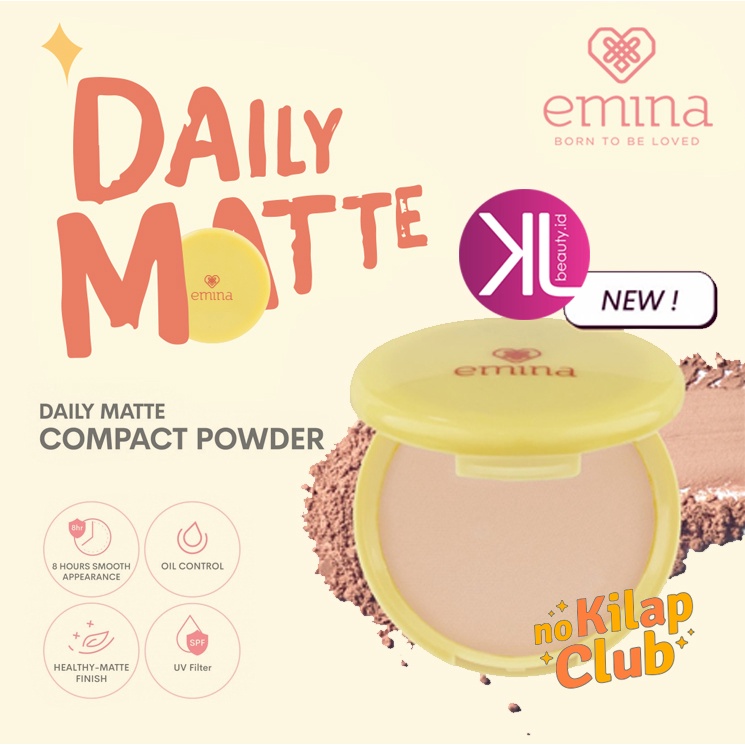 Emina Daily Matte Compact Powder Bedak