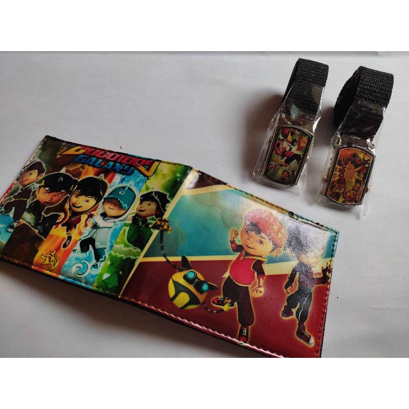 Beli 2 Lebih Hemat Dompet Anak dan Gesper Motif Boboiboy Galaxy