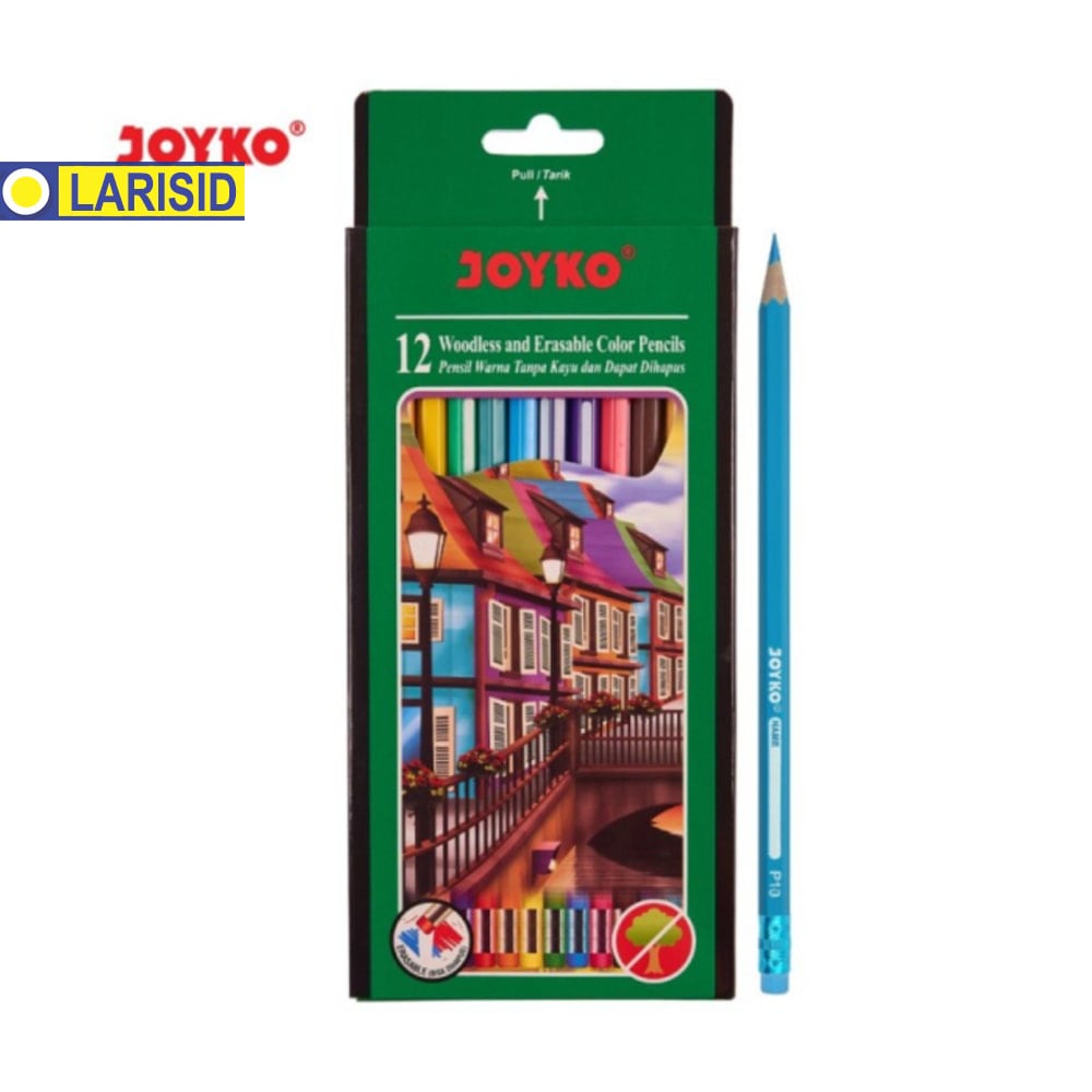 

PENSIL WARNA 12 WARNA BISA DI HAPUS JOYKO CP-109 ERASABLE