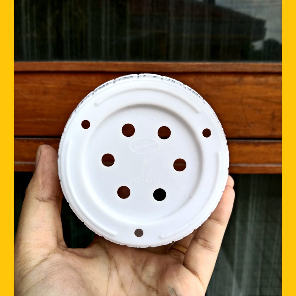 Pot Gentong Lovenia 12 Putih Pot Gentong 12 (10CM) Putih Pot Bunga Plastik 12 Bibit Bunga Putih