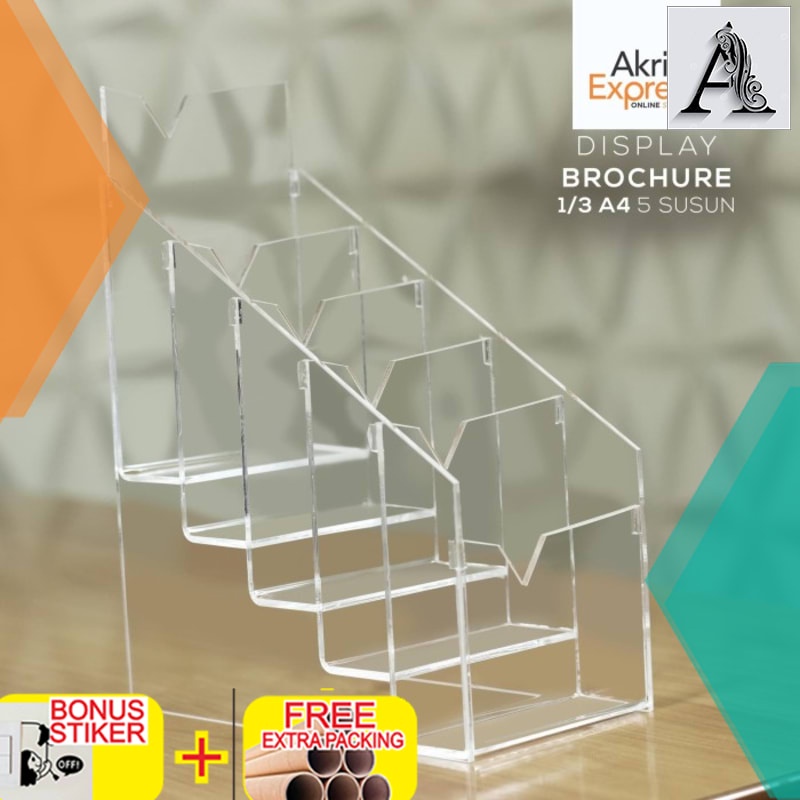 

Grosir TERMURAH / Tempat brosur akrilik / Display brosur akrilik H11