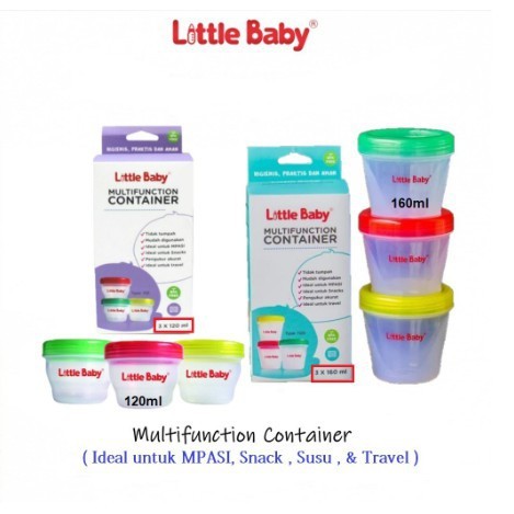 Little Baby Multifuntion Container / Kontainer MPASI Buah Snack Susu Bubuk