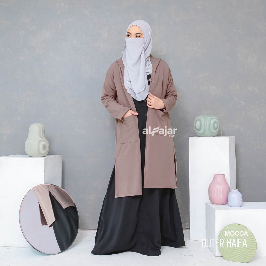 Outer Hoodie Syar'i Haifa by Alfajar