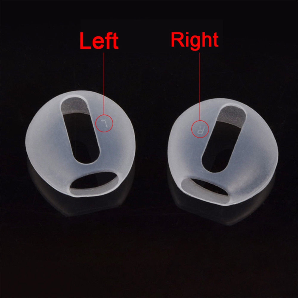 2 Pasang Case Cover Earplug Earphone Bluetooth Bahan Silikon Untuk Iphone