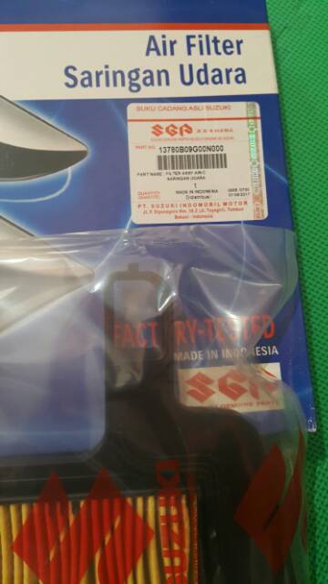 Saringan Filter Udara Suzuki Smash Shogun 125 Shogun 125 SP 13780 09G00 N000
