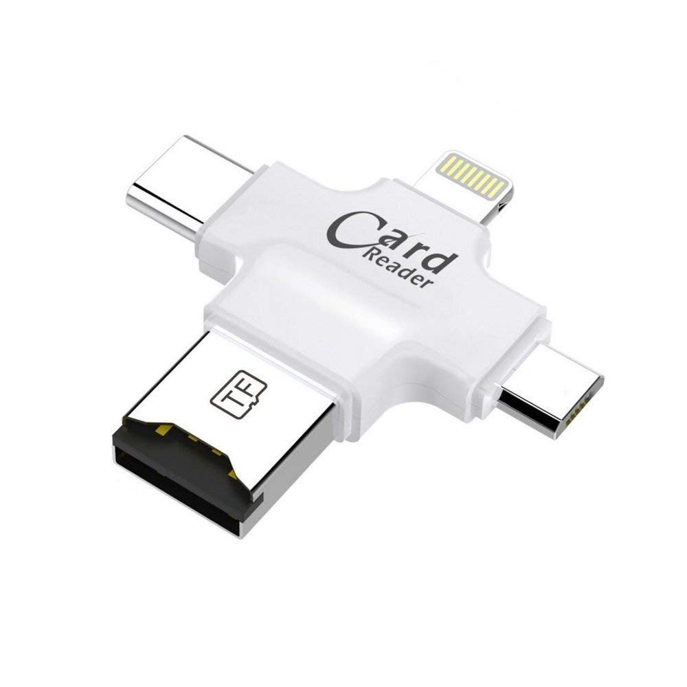 OTG Card Reader 5 In 1 For Android, IOS, Type-C, And USB