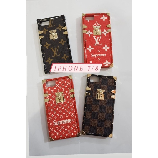 SOFCASE MOTIF BAHAN KULIT IPHONE 7/8 DAPAT TALI GANTUNGAN CASE MOTIF-BENUA DUNIA