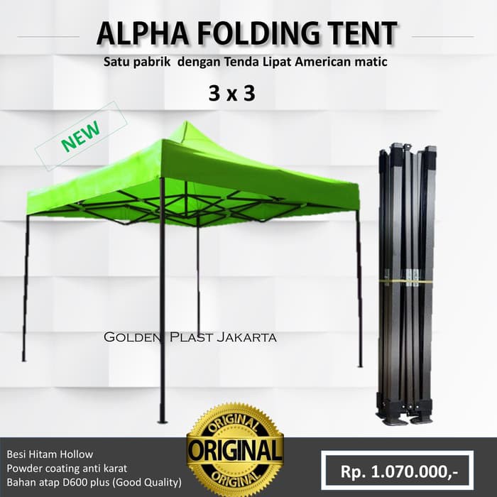 MURAH  Tenda cafe lipat ALPHA 3x3 (ASLI 1 pabrik dgn American matic) NEW