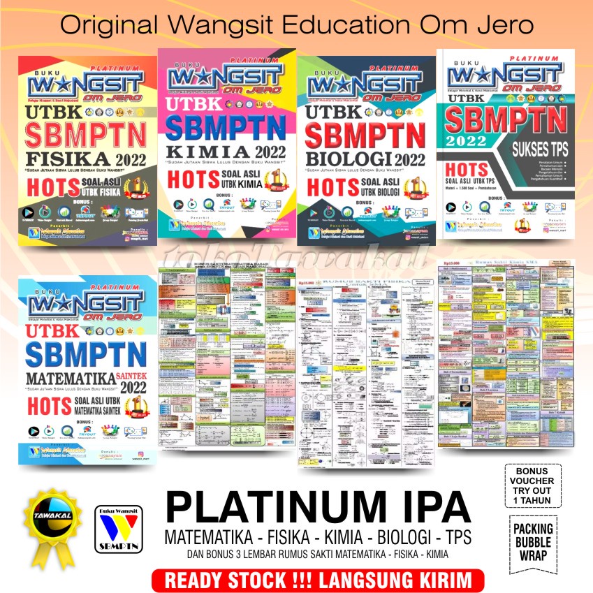Buku Wangsit Spoiler UTBK SBMPTN 2022 / Platinum IPA  / Saintek 2022