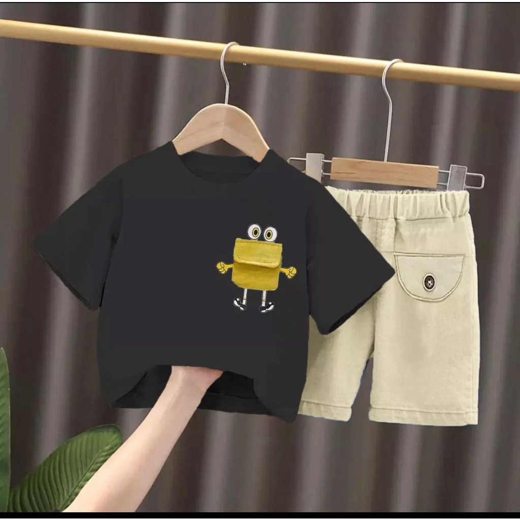 SETELAN ANAK BAJU ANAK ANAK SPOM KANTONG 1-5 TAHUN SETELAN LUPIN ANAK UNISEX BAJU ANAK ANAK TERBARU TERLARIS BISA PILIH WARNA