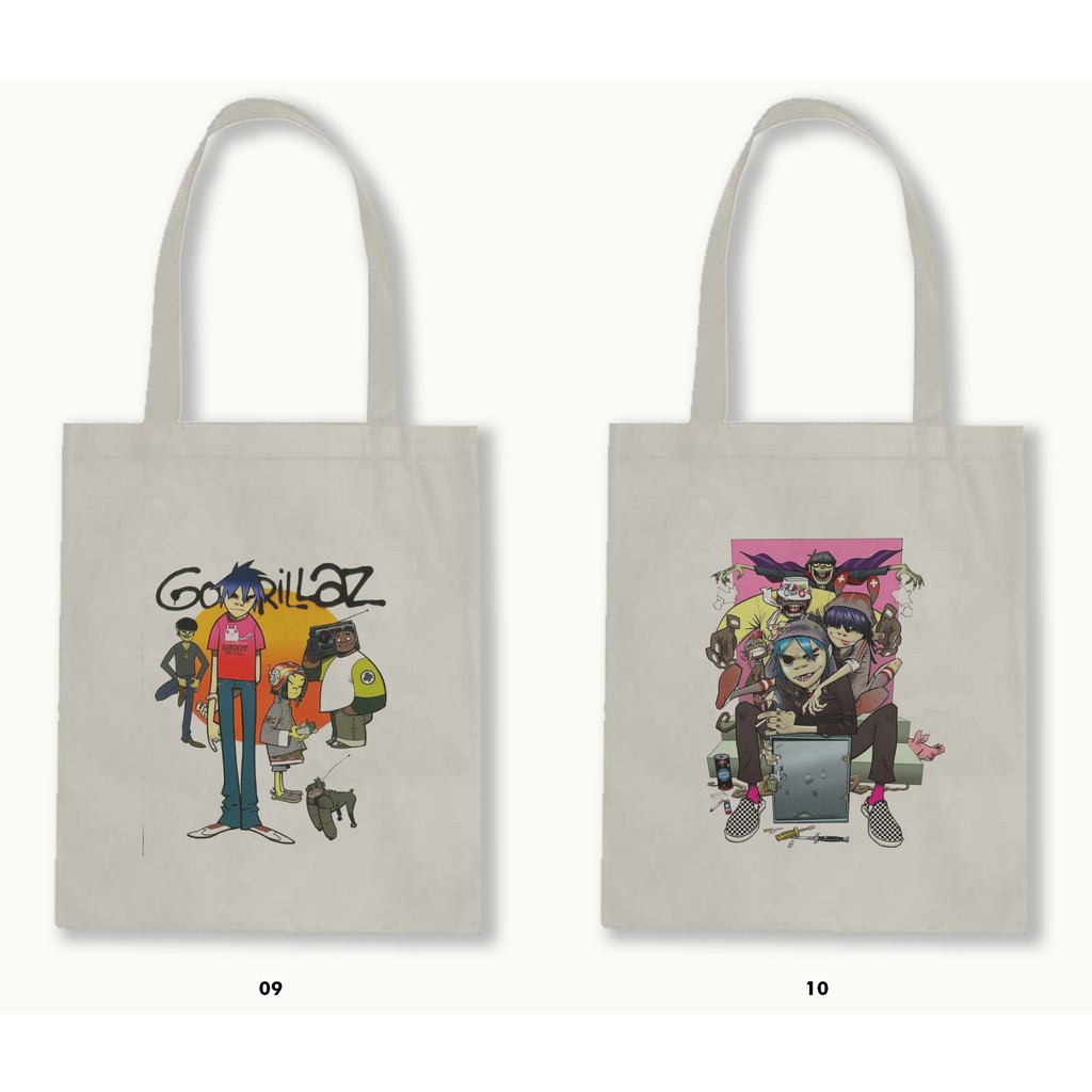 TOTE BAG BLACU  - GORILLAZ