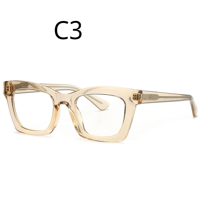 【YUZHU】COD Fashion Baru Warna Matching Cat Eye Glasses