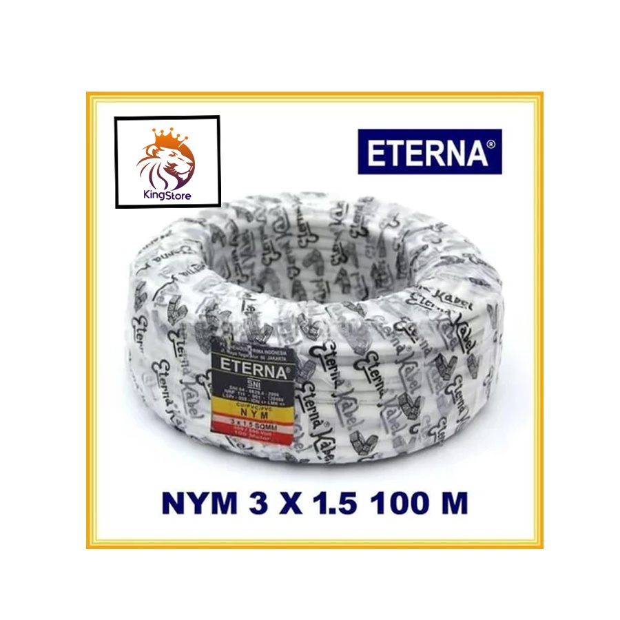 KABEL ETERNA NYM 3 X 1.5 MM 1 ROLL KAWAT TEMBAGA ISI 3