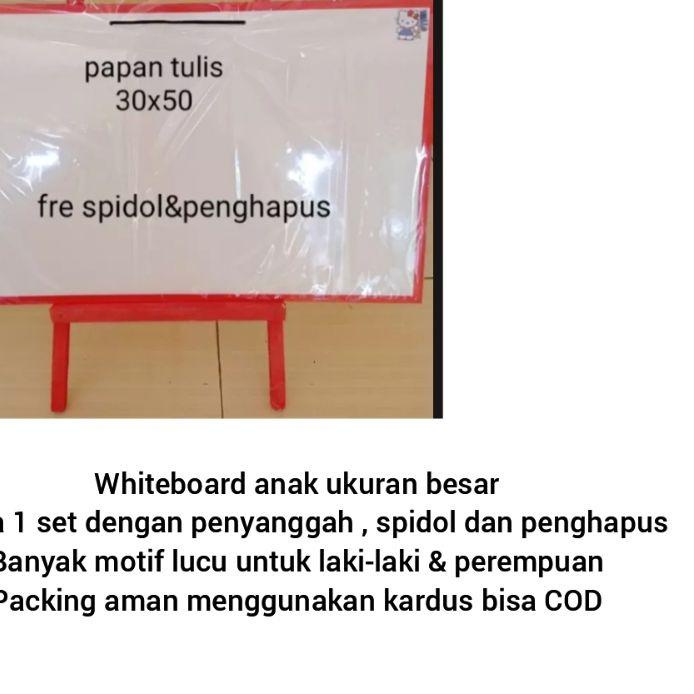 

Terbaru - Papan Tulis / Whiteboard Anak FREE SPIDOL + PENGHAPUS dengan Penyanggah kayu Ukuran 30x50 cm