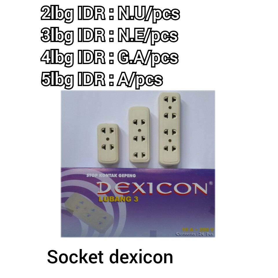 Socket Dexicon/ Stop Kontak Dexicon Listrik