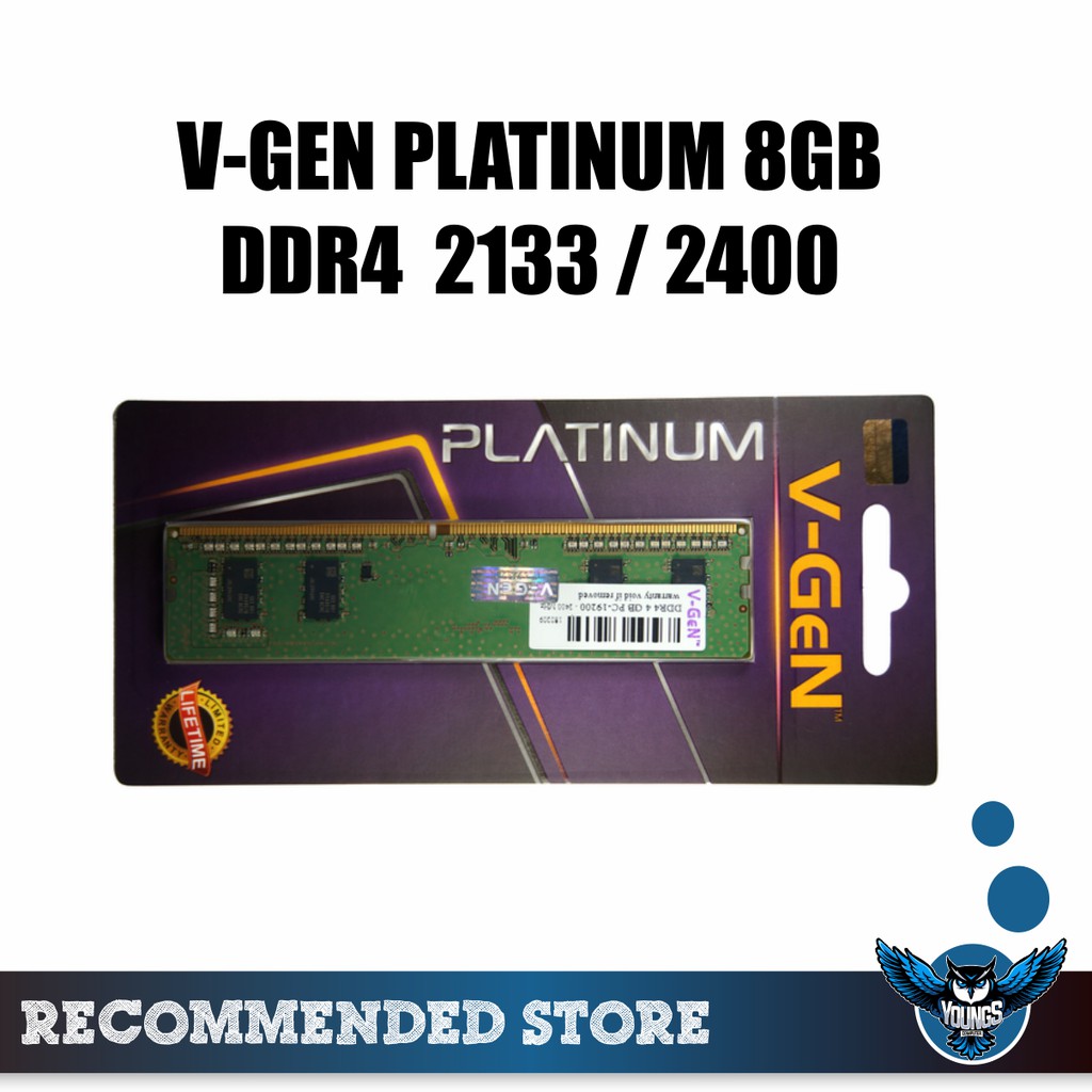 RAM PC V-GEN PLATINUM DDR4 8GB 2133 / 2400 LONGDIMM VGEN