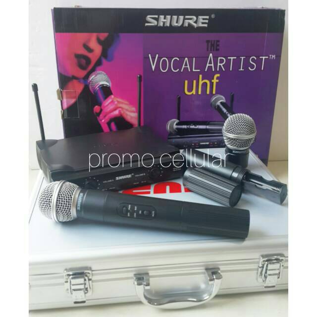 Microphone Wireless Shure SM 58 II Mic Mik Mikrofon Nirkabel (2 Pegang)
