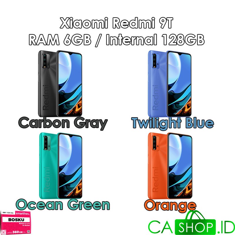 Xiaomi Redmi 9T - 6GB 128GB (6/128) - Baru Original Garansi Resmi