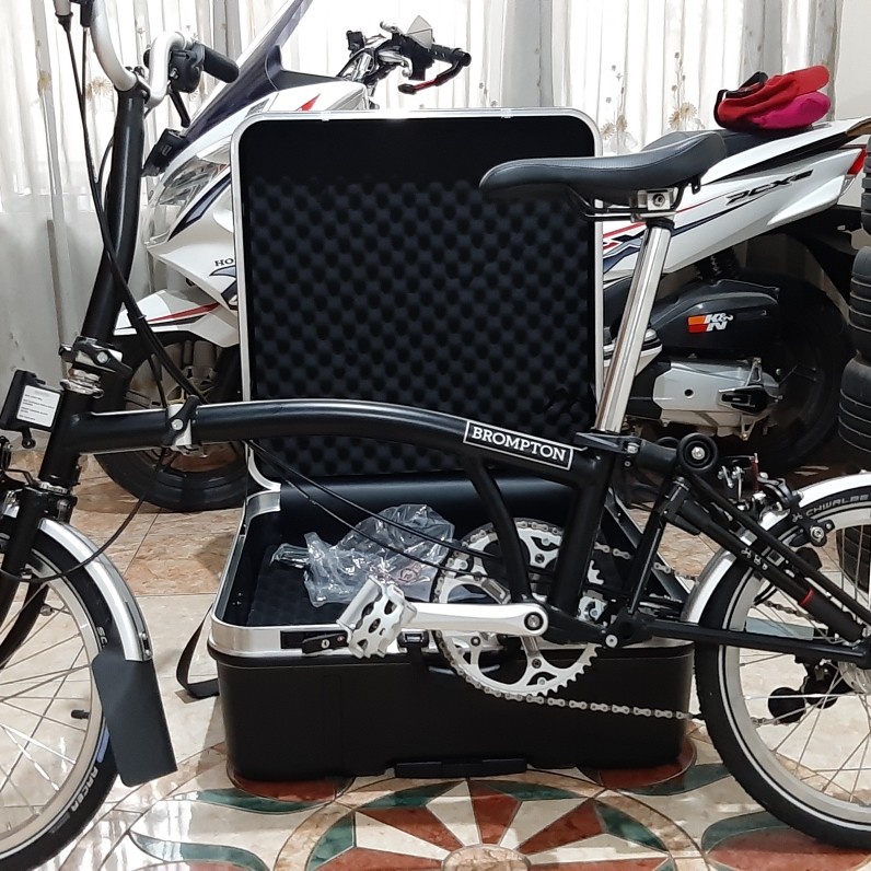 Sepeda Lipat Brompton M6L Black 2020 Baru Plus Hardcase