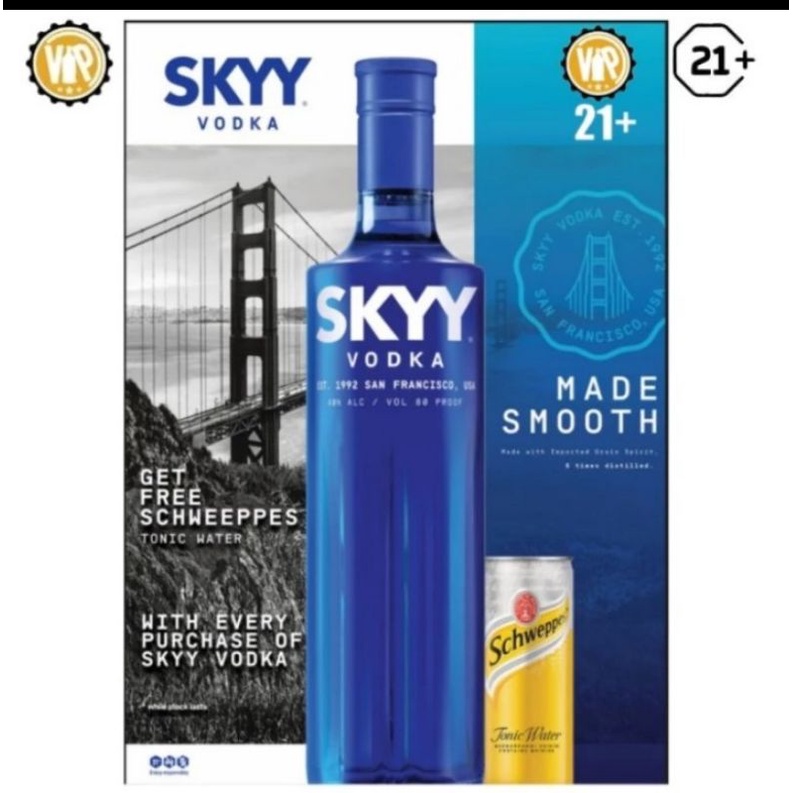 Skyy Vodka get 1 Tonic